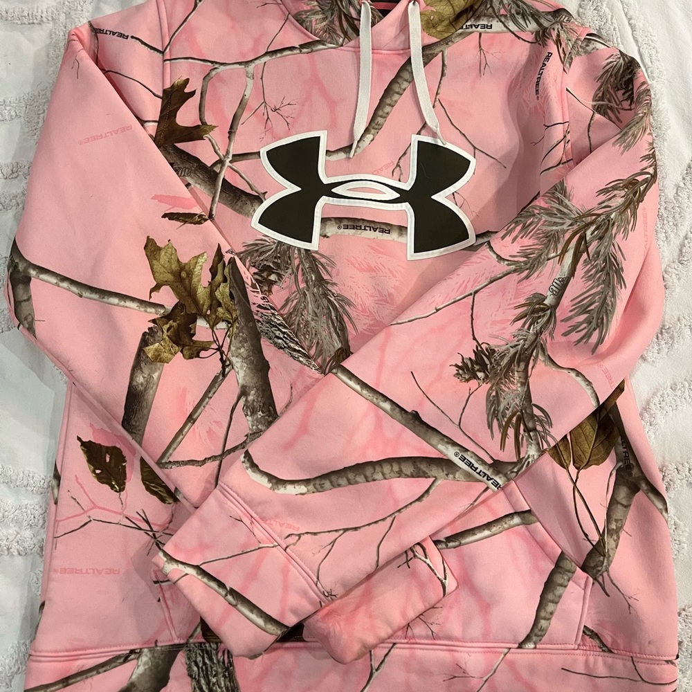 Pink camo Under Armour hoodie